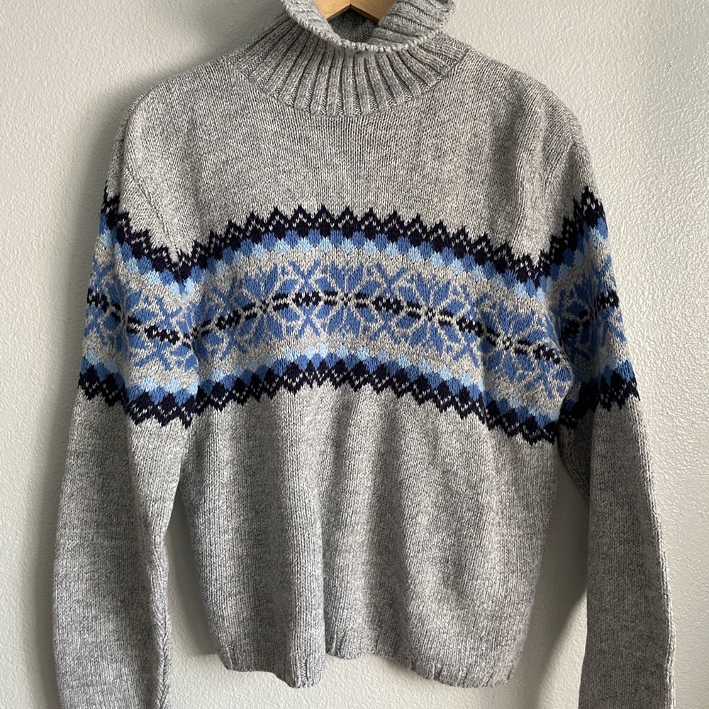 Vintage Fair Isle Turtleneck Sweater ❄️